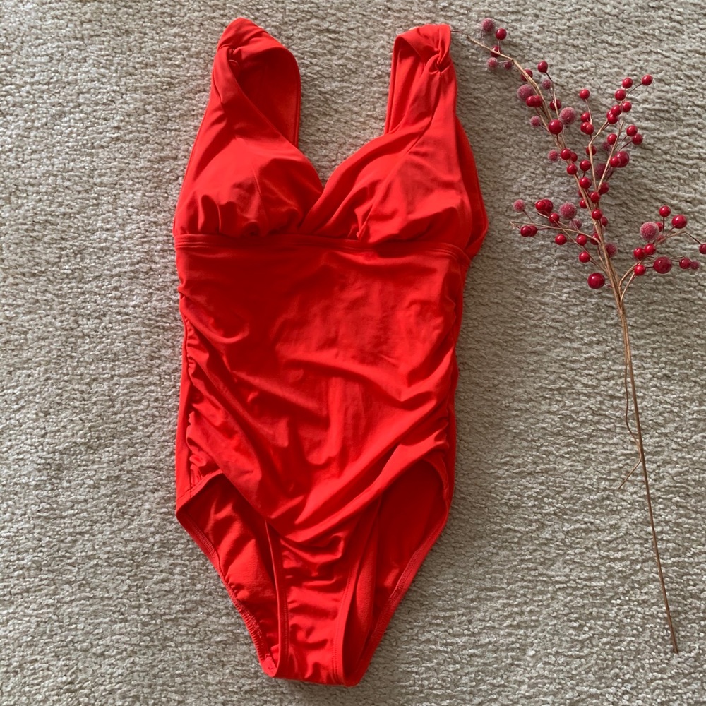 🌹Ladies Swimsuit- Red One piece